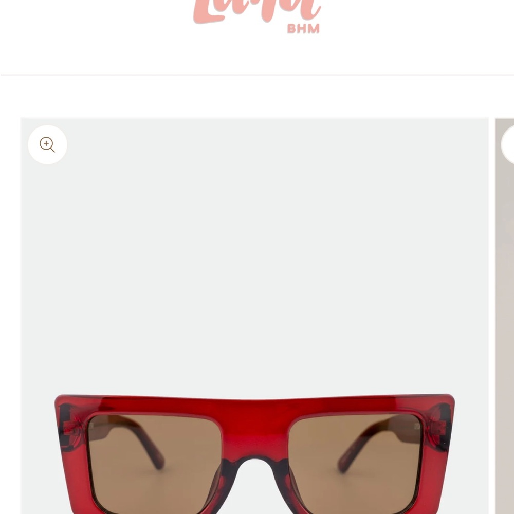 Otra Gyda Cherry Red Brown Cat 3 Chic Sunglasses NWT - Picture 3 of 7